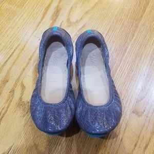 Tieks Slate Grey Crock Print Patent Ballet Flat 6